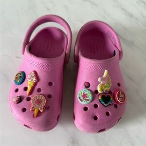 Pink Crocs with Fun Charms